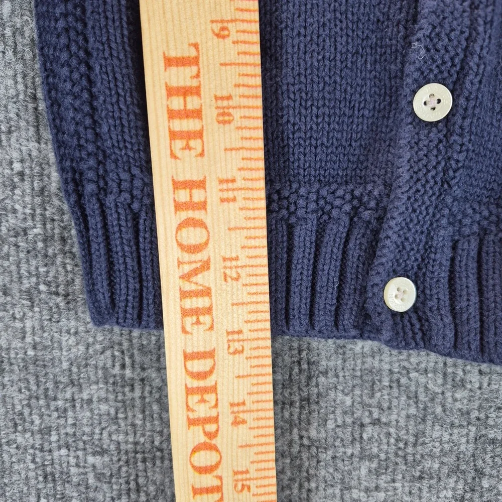 Ralph Lauren Baby Cardigan 18M Navy Blue Cotton Embroidered Pony